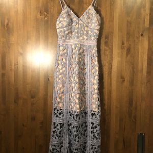 Elliatt  "Tingle"  Lilac/ Nude Midi Dress Size XS